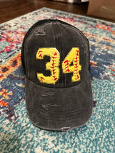 Load image into Gallery viewer, Custom Softball Number Hats