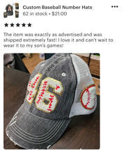 Load image into Gallery viewer, Custom Number Baseball Hats