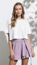 Load image into Gallery viewer, Lavender Ruffle Shorts