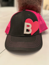 Load image into Gallery viewer, Custom Girls Pink Heart Cap (Youth)