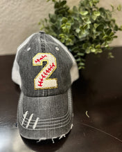 Load image into Gallery viewer, Custom Number Baseball Hats