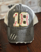 Load image into Gallery viewer, Custom Number Baseball Hats