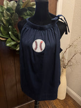 Load image into Gallery viewer, Sequined Baseball Halter Tie Tank Top