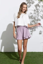 Load image into Gallery viewer, Lavender Ruffle Shorts