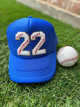 Load image into Gallery viewer, Custom Number Baseball Hats