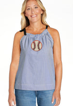Load image into Gallery viewer, Sequined Baseball Halter Tie Tank Top