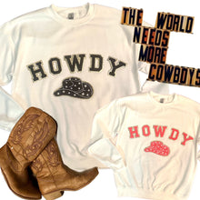 Load image into Gallery viewer, Howdy Sweatshirt (Pink or Black)