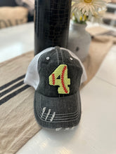 Load image into Gallery viewer, Custom Softball Number Hats
