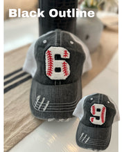 Load image into Gallery viewer, Custom Number Baseball Hats