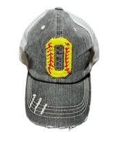 Load image into Gallery viewer, Custom Softball Number Hats