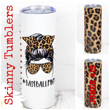 Load image into Gallery viewer, Skinny Sports Tumblers (Football & Baseball)