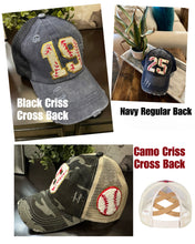 Load image into Gallery viewer, Custom Number Baseball Hats