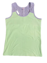 Load image into Gallery viewer, Seersucker Accent Racerback Tank Top