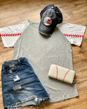 Load image into Gallery viewer, Baseball Laces Short Sleeve Top