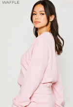 Load image into Gallery viewer, Pink Waffle Short Set