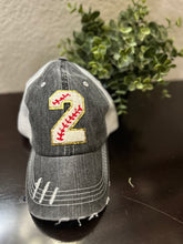 Load image into Gallery viewer, Custom Number Baseball Hats