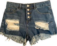 Load image into Gallery viewer, Denim Baseball Laced Shorts