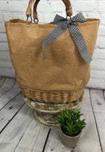 Load image into Gallery viewer, Wicker Tote - The Barron Boutique
