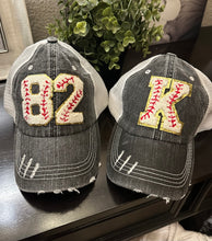 Load image into Gallery viewer, Custom Number Baseball Hats