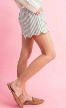 Load image into Gallery viewer, Kristin Scalloped Shorts-OLIVE & BLUE - The Barron Boutique
