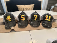 Load image into Gallery viewer, Custom Softball Number Hats