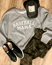 Load image into Gallery viewer, Baseball Mama Sweatshirt (Grey & Red) - The Barron Boutique
