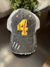 Load image into Gallery viewer, Custom Softball Number Hats