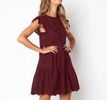 Load image into Gallery viewer, Kris in Eyelet A-Line Dress - The Barron Boutique