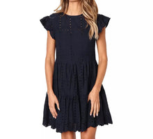 Load image into Gallery viewer, Kris in Eyelet A-Line Dress - The Barron Boutique