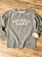 Load image into Gallery viewer, Baseball Mama Sweatshirt (Grey & Red) - The Barron Boutique