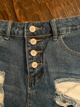 Load image into Gallery viewer, Denim Baseball Laced Shorts
