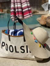 Load image into Gallery viewer, Canvas Poolside Tote Bag