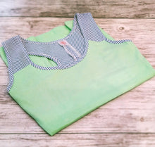 Load image into Gallery viewer, Seersucker Accent Racerback Tank Top