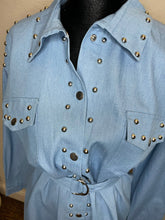 Load image into Gallery viewer, Simply Riveted Denim Dress