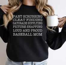 Load image into Gallery viewer, Loud & Proud Baseball Mom Sweatshirt
