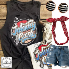 Load image into Gallery viewer, Johnny Cash Laser Cut Tank Top