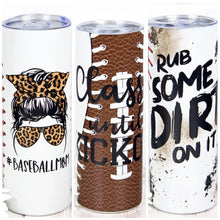 Load image into Gallery viewer, Skinny Sports Tumblers (Football & Baseball)