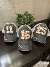 Load image into Gallery viewer, Custom Number Baseball Hats
