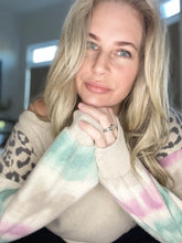 Load image into Gallery viewer, Tie Dye & Leopard Sweater - The Barron Boutique