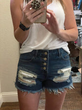 Load image into Gallery viewer, Denim Baseball Laced Shorts