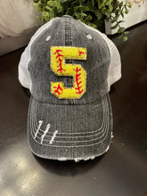 Load image into Gallery viewer, Custom Softball Number Hats