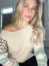 Load image into Gallery viewer, Tie Dye & Leopard Sweater - The Barron Boutique