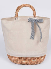 Load image into Gallery viewer, Wicker Tote - The Barron Boutique
