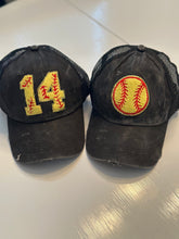 Load image into Gallery viewer, Custom Softball Number Hats