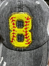 Load image into Gallery viewer, Custom Softball Number Hats