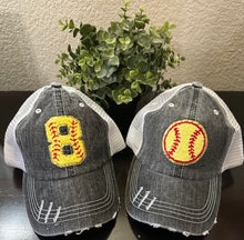 Load image into Gallery viewer, Custom Softball Number Hats