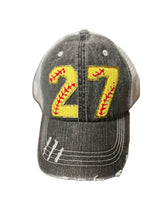 Load image into Gallery viewer, Custom Softball Number Hats