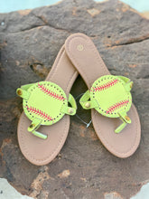 Load image into Gallery viewer, Softball Thong Sandals