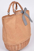 Load image into Gallery viewer, Wicker Tote - The Barron Boutique