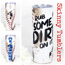 Load image into Gallery viewer, Skinny Sports Tumblers (Football & Baseball)
